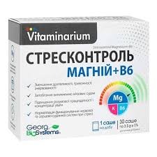 Вітамінаріум Стресконтроль Магній+В6 саше №30